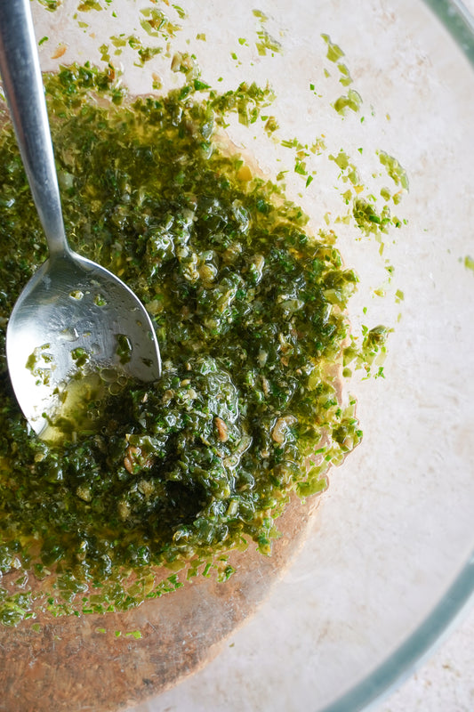 Seaweed Salsa Verde recipe with Wakame seaweed from