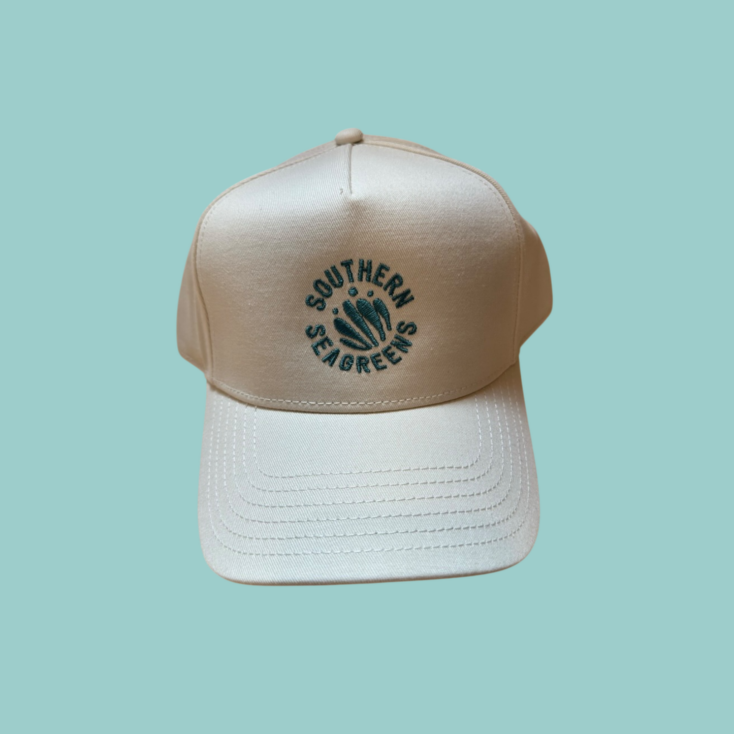 Embroidered Cotton Cap - Natural | Southern Seagreens