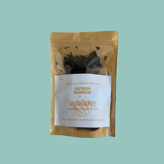 Southern Seagreens Australian  Dried Wakame Seaweed Kelp Superfood 30g bag.