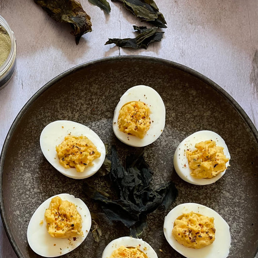 Seaweed kelp devilled eggs recipe