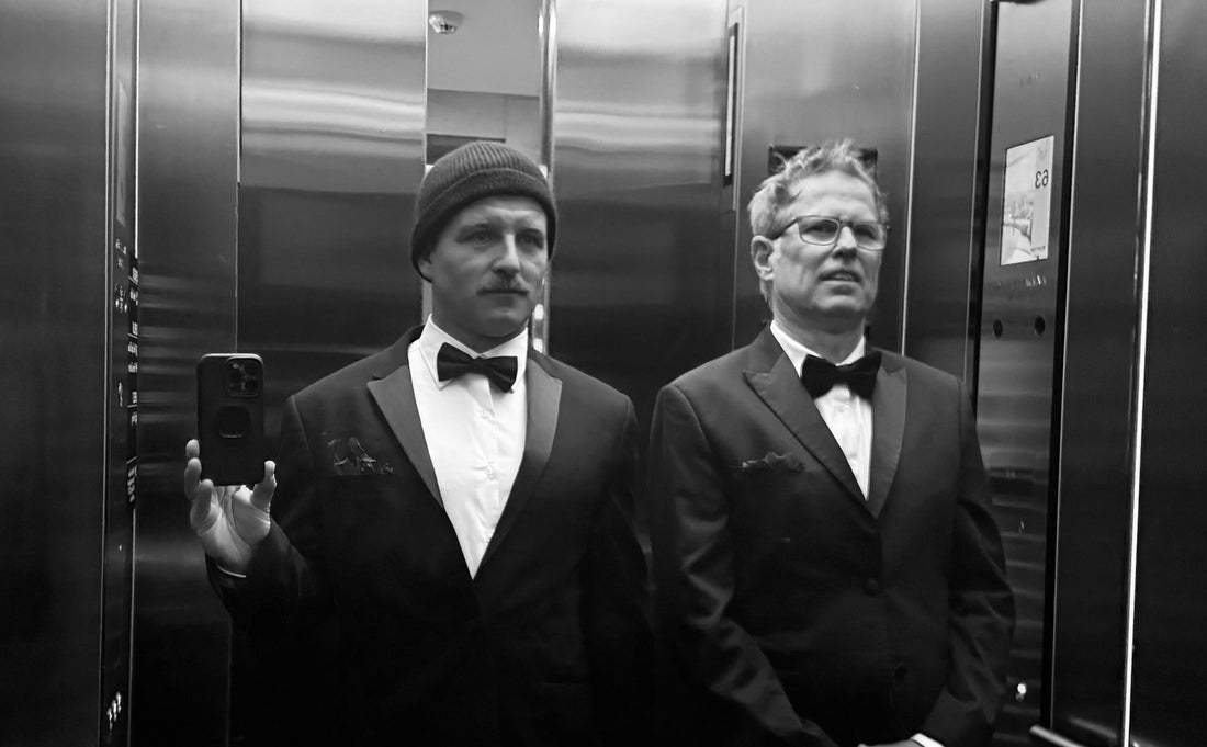 Bert and Cam from Southern SEagreens before accepting their Changemaker Trophy for their Australian Seaweed Wakame