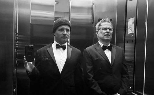 Bert and Cam from Southern SEagreens before accepting their Changemaker Trophy for their Australian Seaweed Wakame