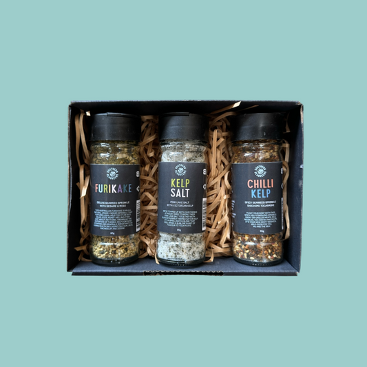 Southern Seagreens Australian seaweed condiments Furikake, Kelp Salt, Chilli Kelp Gift Pack