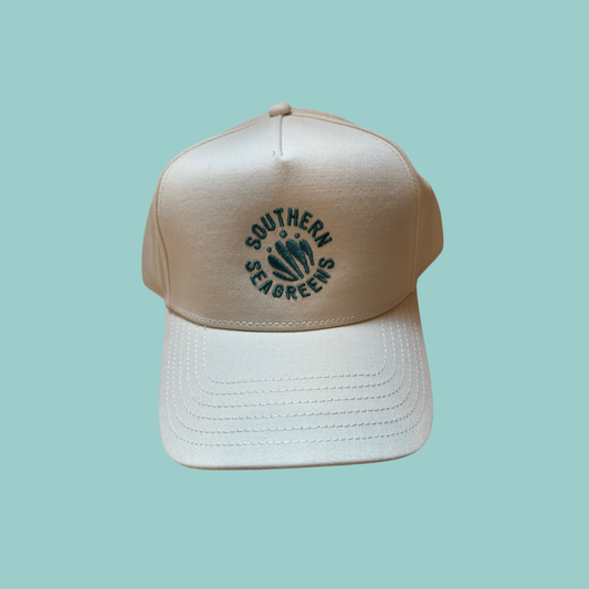 Embroidered Cotton Cap - Natural