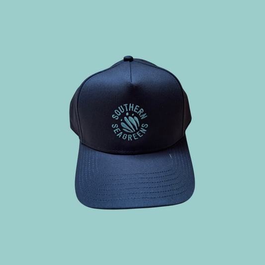 Embroidered Cotton Cap - Navy